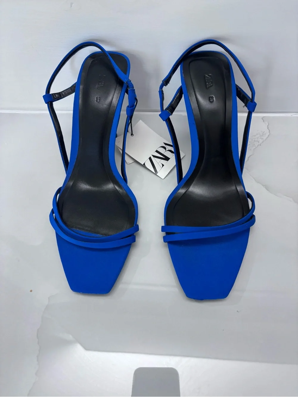 ZARA Royal Blue Slingback Heels for Women